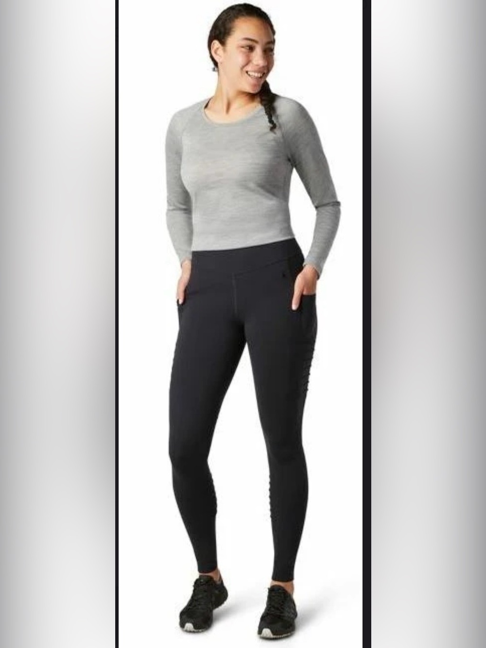 Smartwool Merino Sport Moto Tight Performance Legging with Pockets Size Medium